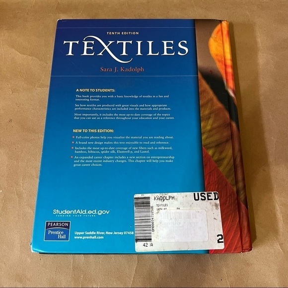 Textiles Tenth Edition Hardcover Book Fashion Apparel Design By Sara J. Kadolph - Picture 7 of 14